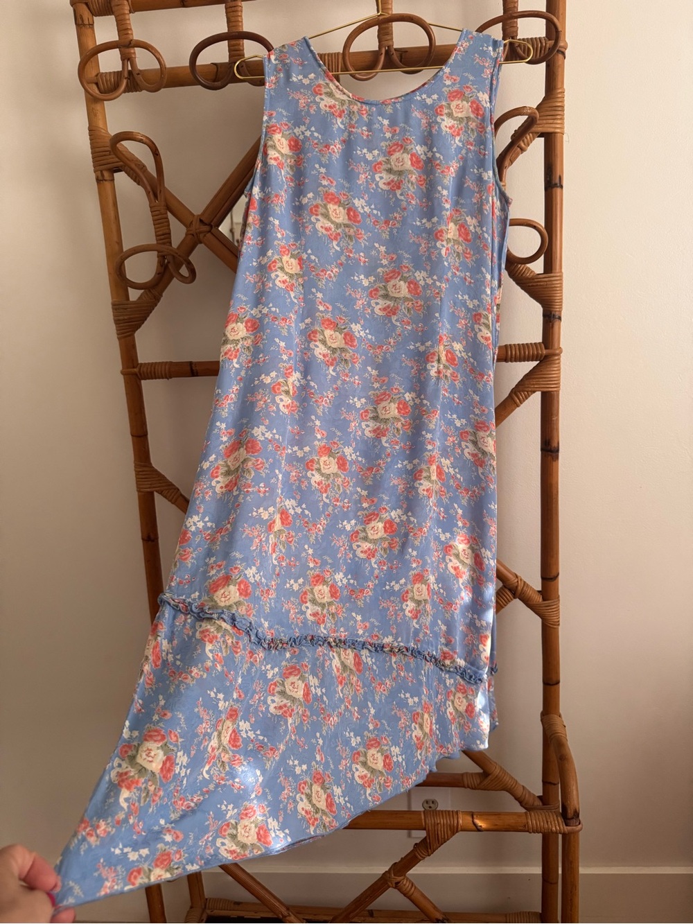 April Cornell Blue Floral Midi Dress